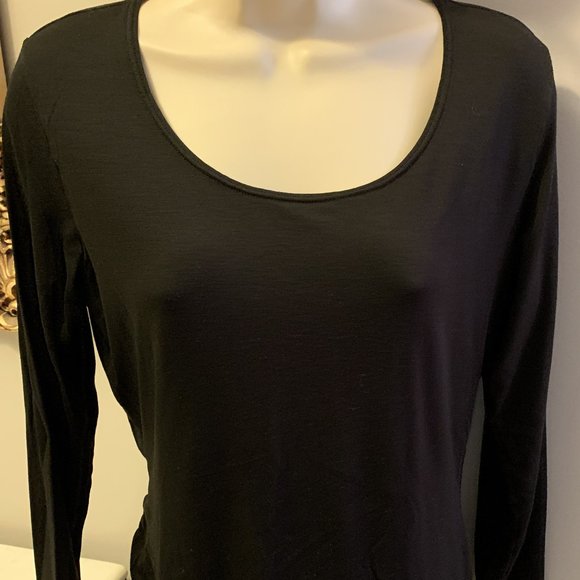 Long Sleeve Black Top by HeatTech - Picture 1 of 3